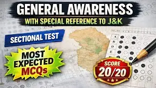Junior Assistant General Awareness Sectional Test | Special Reference to J&K
