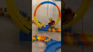 Fast car driving on track #children fun indoor