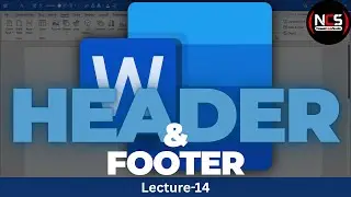 Header, Footer and Page Numbers in MS WORD Lec-14