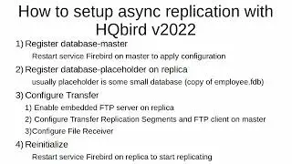 How to set up asynchronous replication in HQbird v2022