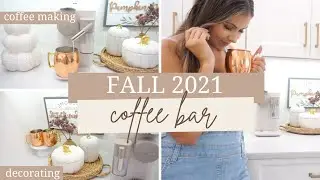 FALL 2021 COFFEE BAR | DECORATE WITH ME | HOME DECOR IDEAS | DIY COFFEE BAR IDEAS