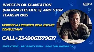 STRATEGIC LAND OWNERSHIP + OIL PLANTATION (PALMRICH ESTATE PHASE 5) TITLE:C OF O.LOCATION:  IBADAN