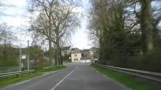 Driving On The D786 Through Les Ponts Neufs, Brittany, France 14th April 2010.