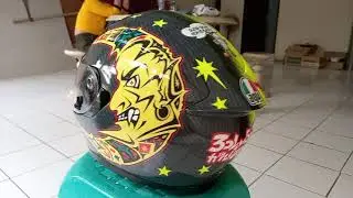 Helm KYT Falcon Repaint Rossi Sun Moon