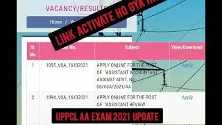 UPPCL ASSISTANT ACCOUNTANT EXAM 2021 LINK ACTIVATION, ASSISTANT ACCOUNTANT APPLICATION START, UPPCL
