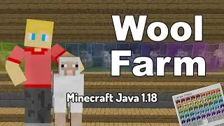 SIMPLE AUTOMATIC Wool Farm - Minecraft 1.20