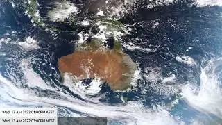 Mon-Fri, 11-15 Apr 2022, Australia and New Zealand from space, timelapse - 8K
