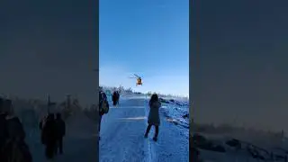 Hubschrauber Noteinsatz ADAC auf dem Brocken