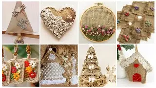 ✨ Идеи рождественских поделок из джута и мешковины в деревенском стиле 🎄 | Праздничный декор свои...