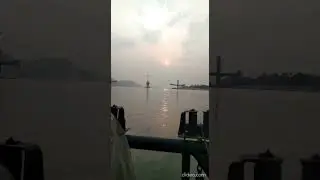 Sunset over Brahmaputra River