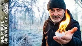 🔥 No-Mess Vaseline Cotton Ball Fire Starter | Clean Survival Hack (1-Minute Tip!)