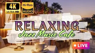 🌸 4K LIVE Spring River Cafe Jazz ☕ Cozy Piano Music for Study, Work & Deep Sleep