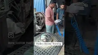 Hydro chrome training | chrome paint on fiber | eazy way to chrome painting