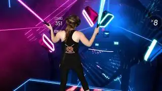 Beat Saber || Congratulations by Pewdiepie (First Attempt) || Mixed Reality