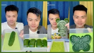 💚PART2 CRUNCHY MELTING STICKY GREEN TEA ICE🤤💚||#asmr #crunchyice #iceeating #mukbangice #greenteaice