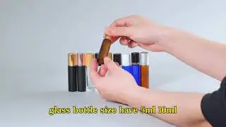 5ml 10ml amber black blue frosted Clear Essential Oil Roller Bottle Roll on Glass Bottle