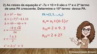 Progressão Aritmética - Exercícios resolvidos