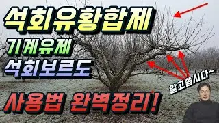 석회유황합제, 기계유제,석회보르도 사용방법과 주의사항. 사용시기와 순서. 완벽정리!