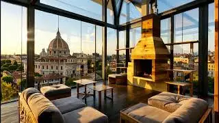Luxury Florence Ambience | Cozy Glass Penthouse Fireplace Overlooking Duomo | Relaxing City Views