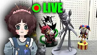 LIVE PAINTING || MAID JAX?! AMAZING DIGITAL CIRCUS FIGGIES! 9/12/25