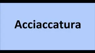 Acciaccatura