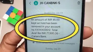 An amount of INR 45.00 kept on hold has been removed in your account no XXXXX03512