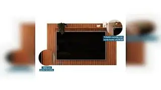 Review: Home P- Tv at&eacute; 65 Pol Lume Ripado C- Prateleira 175x108cm Cedro - Dj M&oacute;veis Bege