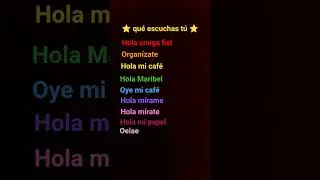 ⭐ qu&eacute; escuchas t&uacute; ⭐