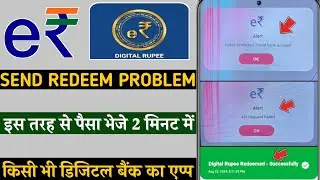 Pnb digital rupee send redeem failed to fetched linked bank account | erupee send API request faile