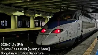 2026.01.16 (Fri), 'KORAIL' KTX #014 [Busan-Seoul], Dongdaegu Station Departure