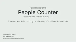 People Counter - System-on-chip Architecture 2021/2022 Project