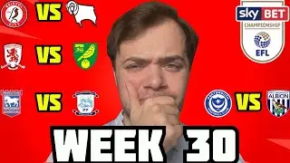 Мои прогнозы на результаты чемпионата 30-й недели!