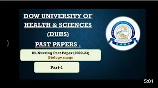 ||Dow bs-Nursing Past Paper 2022-23 Mcqs| Biology Part 1 dowuniversity_entrytest2023||