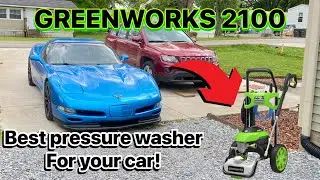 BEST AFFORDABLE pressure washer for your car!  GREENWORKS 2100 PSI