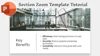 PowerPoint Section Zoom Corporate Presentation Tutorial | Part 8: Key Benefits Slide