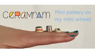 Watch how I make mini pottery on my mini pottery wheel!