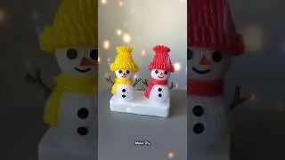 Cutest Snowman DIY Ever! 😍 No Clay, No Mold | Christmas Craft Idea | Easy Winter Decor #diy #craft