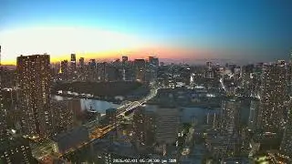 Tokyo Sunset 4K | Minato & Tsukiji City View Japan | Archive 2026-02-01