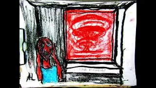 soft / oil  pastels speedpaint on emerypaper / sandpaper