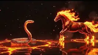 Snake 🐍 vs. Fire Horse 🐎 Epic 2026 Transition! 🔥 (Chinese Zodiac) #newyear #newyear2026