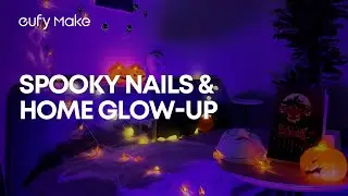 Хэллоуинские поделки с помощью УФ-принтера: жуткие 3D-маникюр и светящиеся настенные украшения #e...