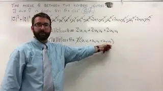 Calc 3 - Proof of formula for the angle between two vectors