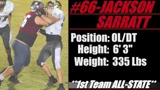 2020-Street Light Recruiting- OL/DT-Jackson Sarratt (6' 3''-335 Lbs) -Boaz High School (AL)