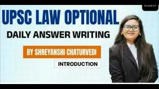📚 UPSC Law Optional Made Easy | Daily Answer Writing Program Launched!