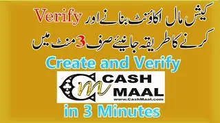 How to create cashmaal and verify account in urdu/hindi | in 3 minutes |