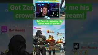 Got Zemie to show me his crown wins 👀 #shorts