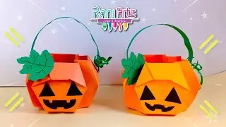 ORIGAMI - Bolsa / canasta de CALABAZA fácil - paso a paso