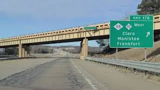 Old US-131 Walton to Big Rapids Exit || Road trip | Travel USA | Michigan Freeway