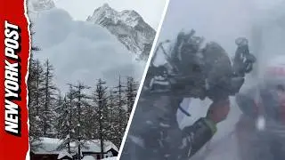 Avalanche Engulfs Terrified Skiers at Italian Resort