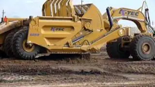 Greeley, CO Ktec 1254 + CAT 740 ADT Truck Unloading 1 10-6-09